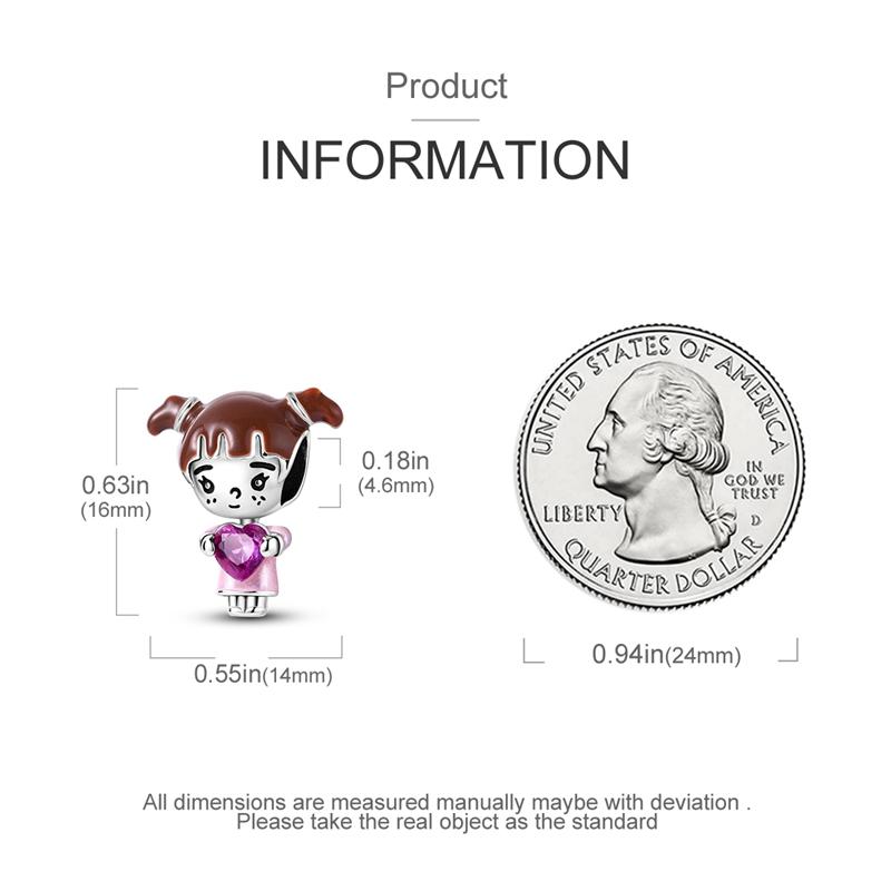 Посеребренные Милые Розовые Сердечки Кулон Бусины для Браслетов Charms Plataoriginal Украшения для Женщин Изготовление Украшений