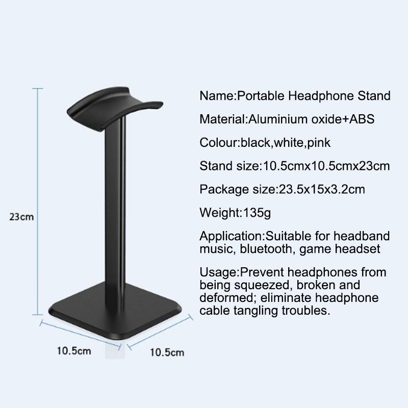 Подставка для наушников, держатель для гарнитуры, подставка для наушников с алюминиевой опорной планкой, для всех размеров наушников