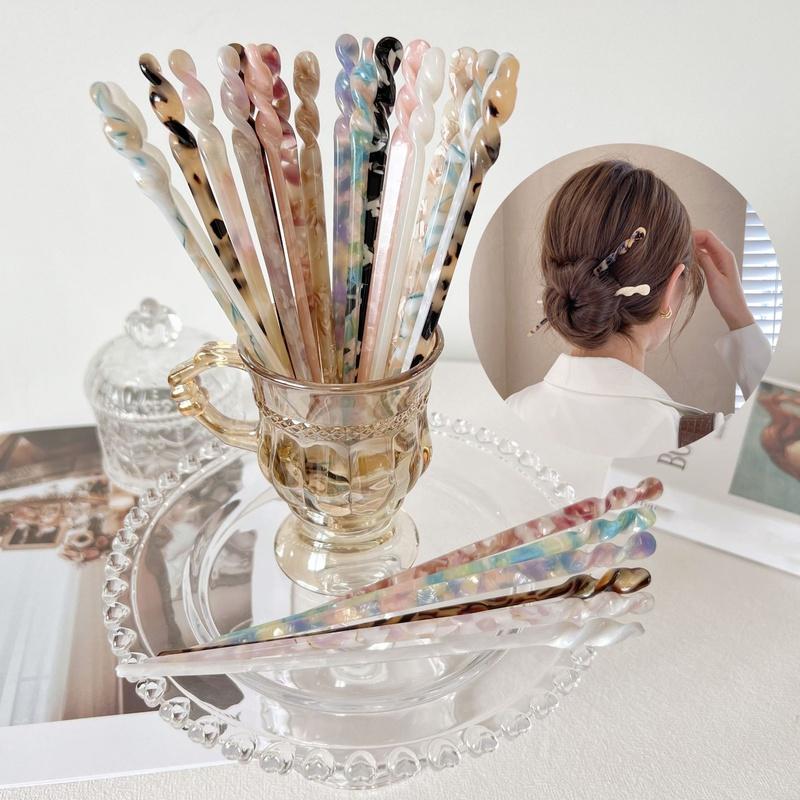 1 шт., модные палочки для волос в китайском стиле, винтажные ацетатные палочки для еды, женские заколки для волос, заколки для волос, свадебные украшения для волос, аксессуары для волос