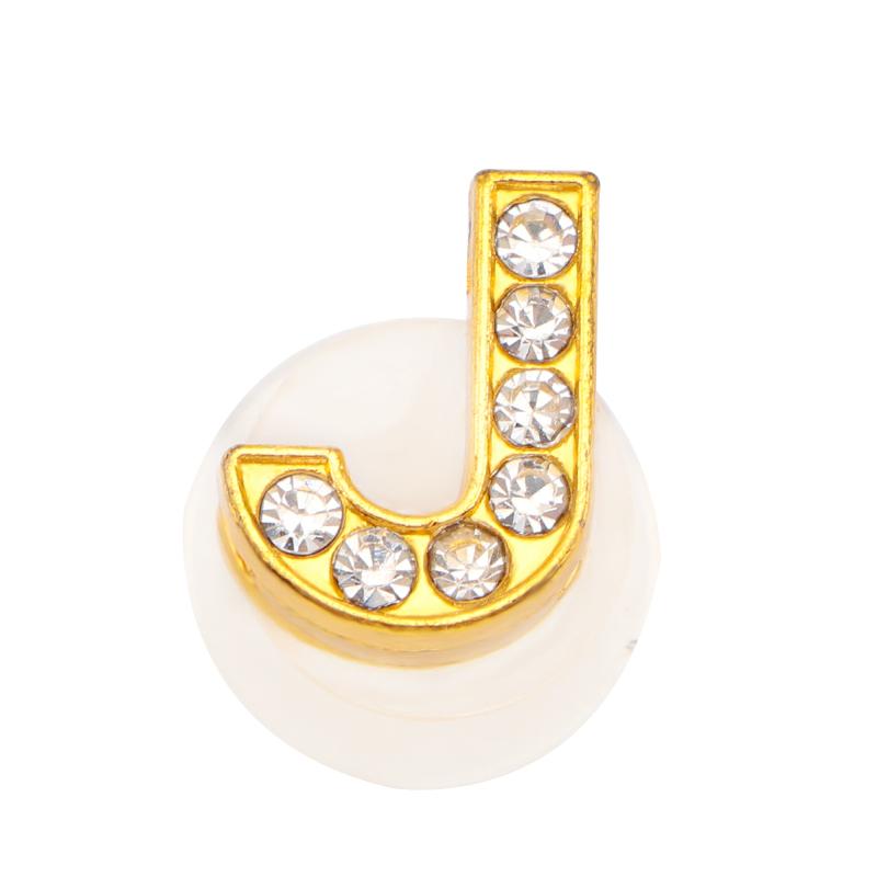 Новые золотые буквы алфавита, шармы для обуви, металлическая кнопка, стразы, корона, украшения для обуви, аксессуары для садовой обуви для женщин, мужчин, 1 шт.