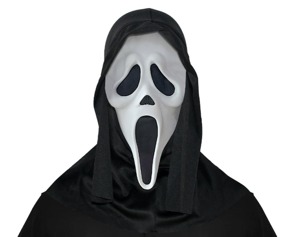 Generic Scream Ghost Face Mask Halloween Horror Cosplay Headwear Scary Silicone Prop For Adult Party Npc Role Play