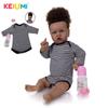 Волосы ручной работы Reborn Baby Dolls 57 см Силиконовые всего тела Черная кожа Модные реалистичные куклы Reborn для девочек Подарки на день защиты детей