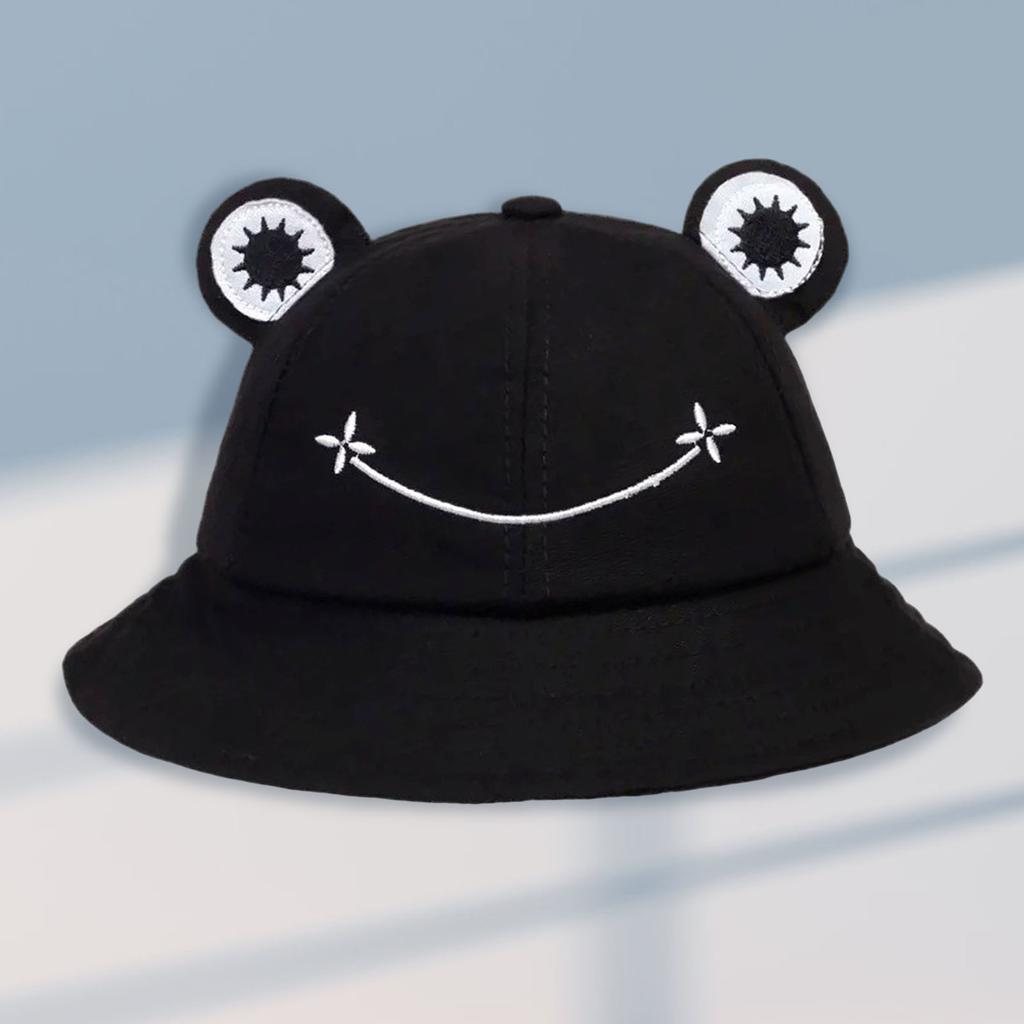 Cute Cartoon Frog Sun Hat For Men And Women Adjustable Fisherman Hat Portable Folding Outdoor Sun Protect Wide-brimmed Hat