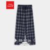 IEF 2025 Winter Plus Size Plaid Wide-Leg Pants