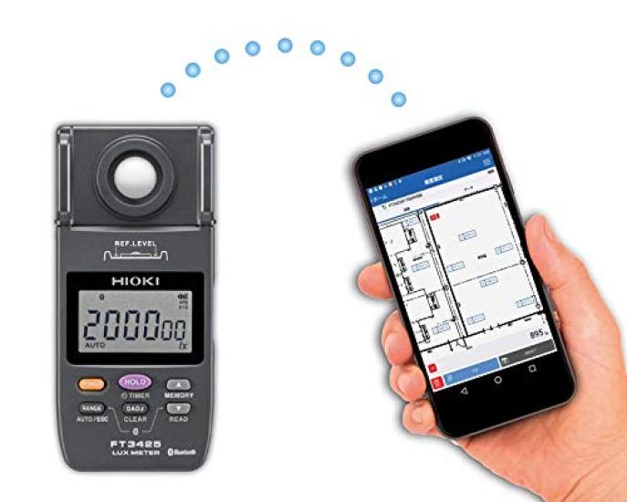 Измеритель освещенности HIOKI FT3425, оснащенный беспроводной технологией Bluetooth