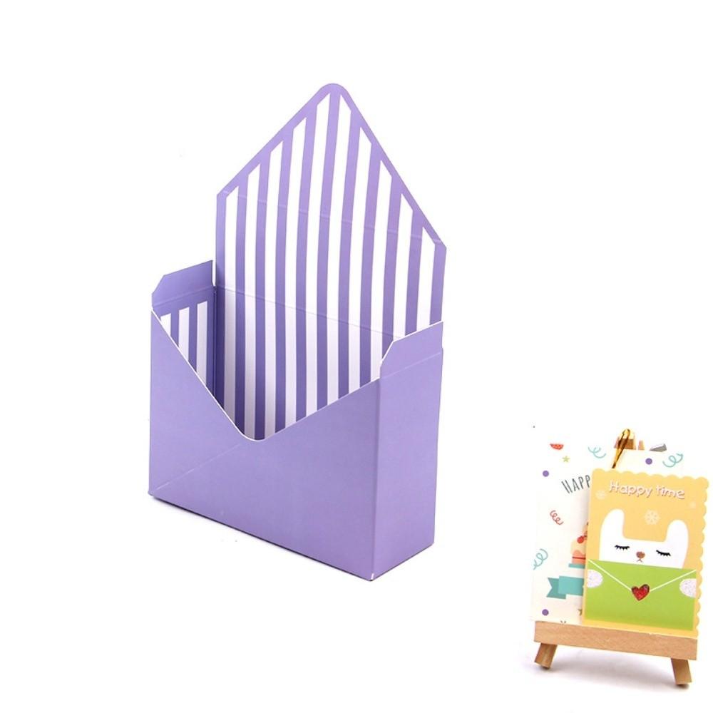 New Folding Valentine Envelope Boxes Empty Stripes Flower Bouquet Package DIY Flower Bouquet Paper Boxes Valentine's Day
