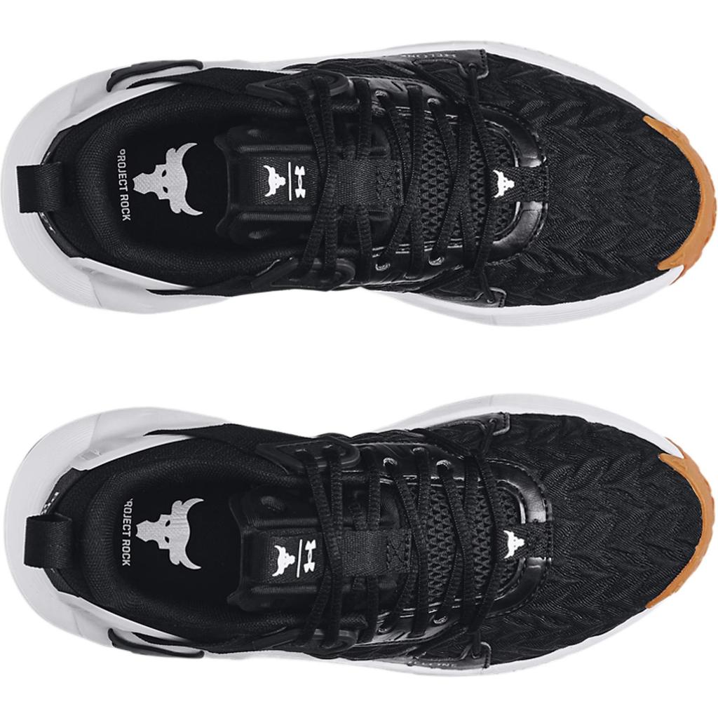 Under Armour Project Rock 6 GS Черные Белые Гум Детские Кроссовки 3026536-001