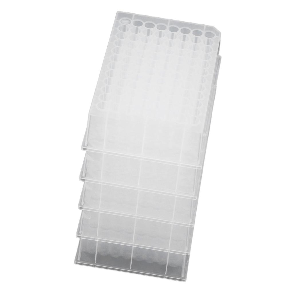 5PCS Deep Well Storage Plate PP Plastic 32mm Height 96 Round Holes Laboratory Deep Well Plate