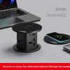 Подъемная розетка USB Беспроводная зарядка Вертикальная многофункциональная удлинительная плата с Type-C, стандарт США и Великобритании