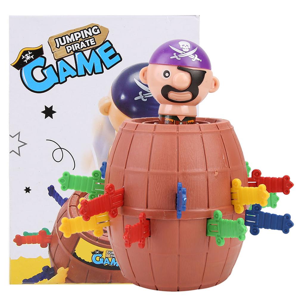 Funny Jumping Pirate Barrel Game Toy Tricky Toy Adult Kids Party Game