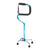 4 Pronged Base Walking Cane TPR Grip Aluminum Alloy Non Slip Quad Standing Stick for Indoor Outdoor