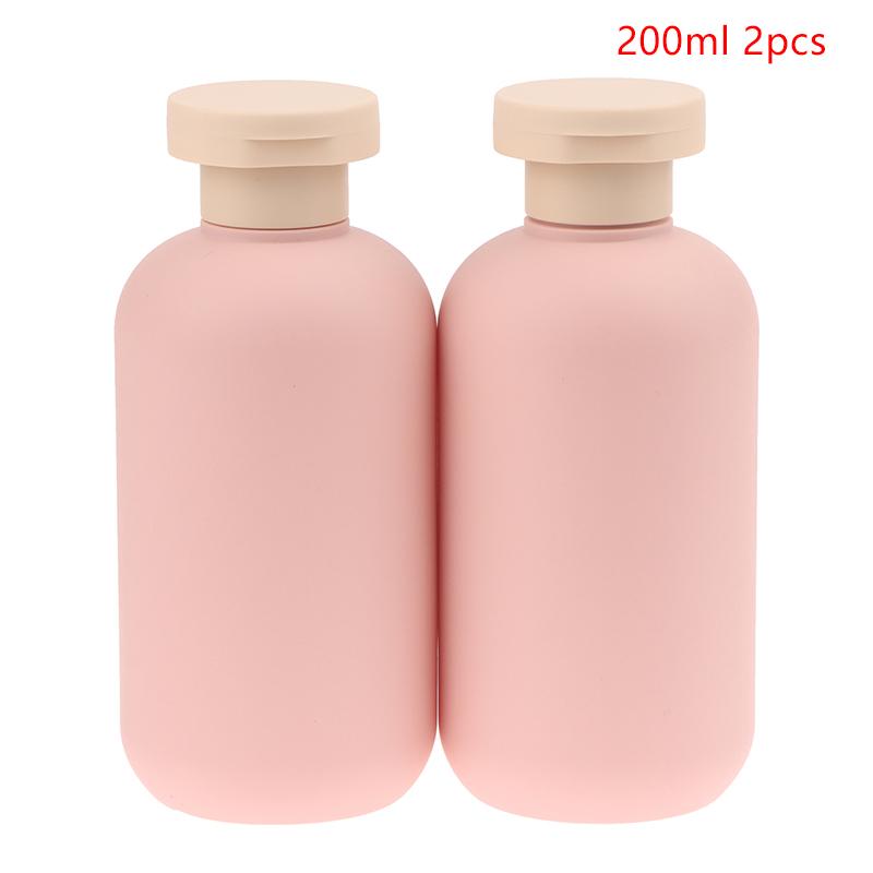 2 шт. 100/200 мл Синий Зеленый Розовый Пустой Пластиковый Флакон с Дозатором для Лосьона Шампуня Флакон с Крышкой Флип Косметические Контейнеры Многоразовые Флаконы