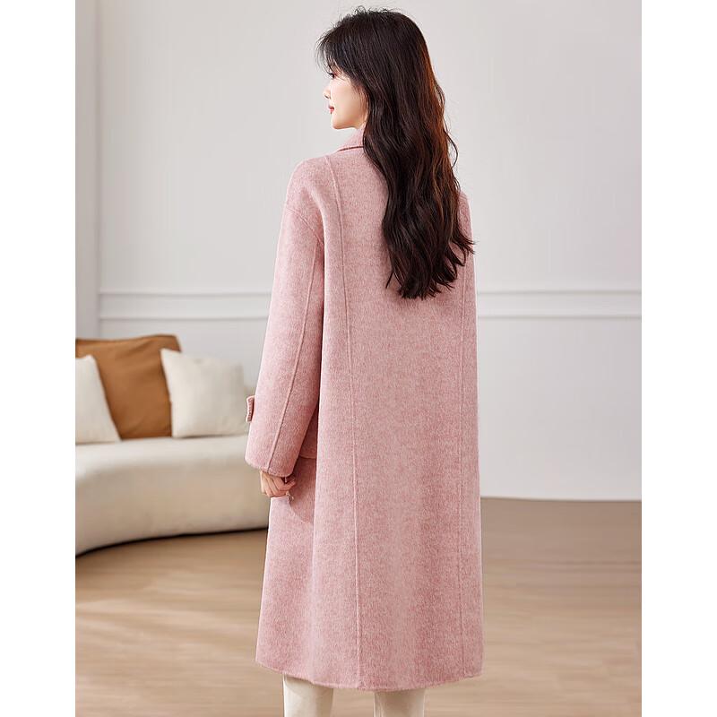 Women's Elegant Mid-Length Wool Blend Coat