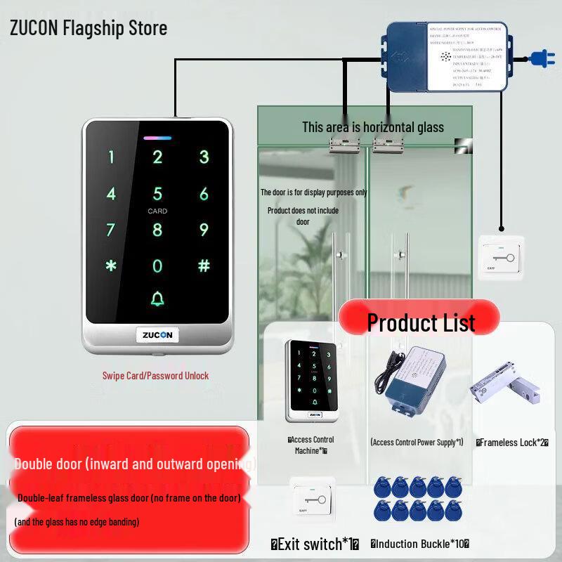 Система контроля доступа ZUCON X13 по карте и паролю, штепсель CN (адаптер в комплекте)