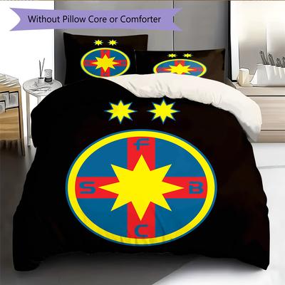 FCSB Bucuresti Pattern Bedding Home Decoration Birthday Gift (1 * Duvet Cover + 2 * Pillowcase, Without Core)