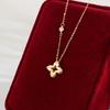 Женское ожерелье с четырьмя листочками клевера Premium Sense Fashion Collarbone Chain