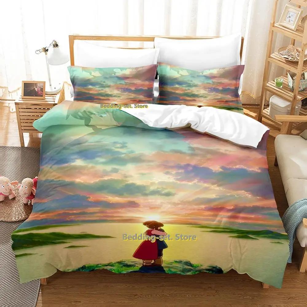 Комплект постельного белья Tales From Earthsea Single Twin Full Queen King Size Bed Set Adult Kids Bedroom Duvetcover Sets Anime Bed Sheet Set