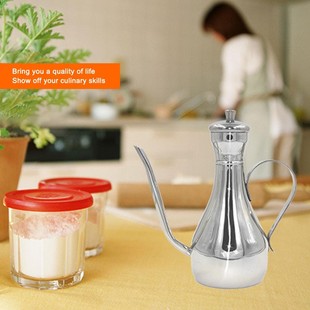 350ml/500ml Olive Oil Dispenser 304 Stainless Steel Oil Can Container Restaurant Use