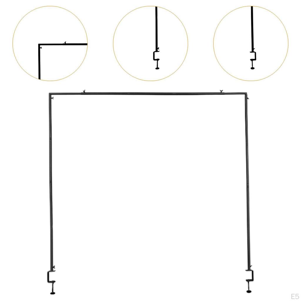 Over The Table Rod Stand with Clamps Assembly Required Heavy Duty Holder Metal Balloon Arch