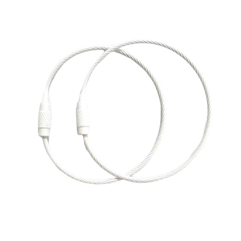 10 шт. Разноцветный тросик из нержавеющей стали для ключей, 6 дюймов, 1,5 мм, петля из нержавеющей стали, брелоки разных цветов, бирки для ID