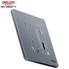 Delixi Electric Type 86 Flush Mount Wall Socket with 5-Hole USB & Type-C