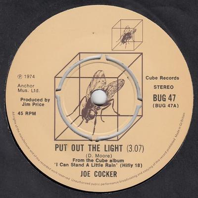 7-дюймовая пластинка JOE COCKER - Put Out The Light BUG47 Cube records 1974 UK Рок Б/У