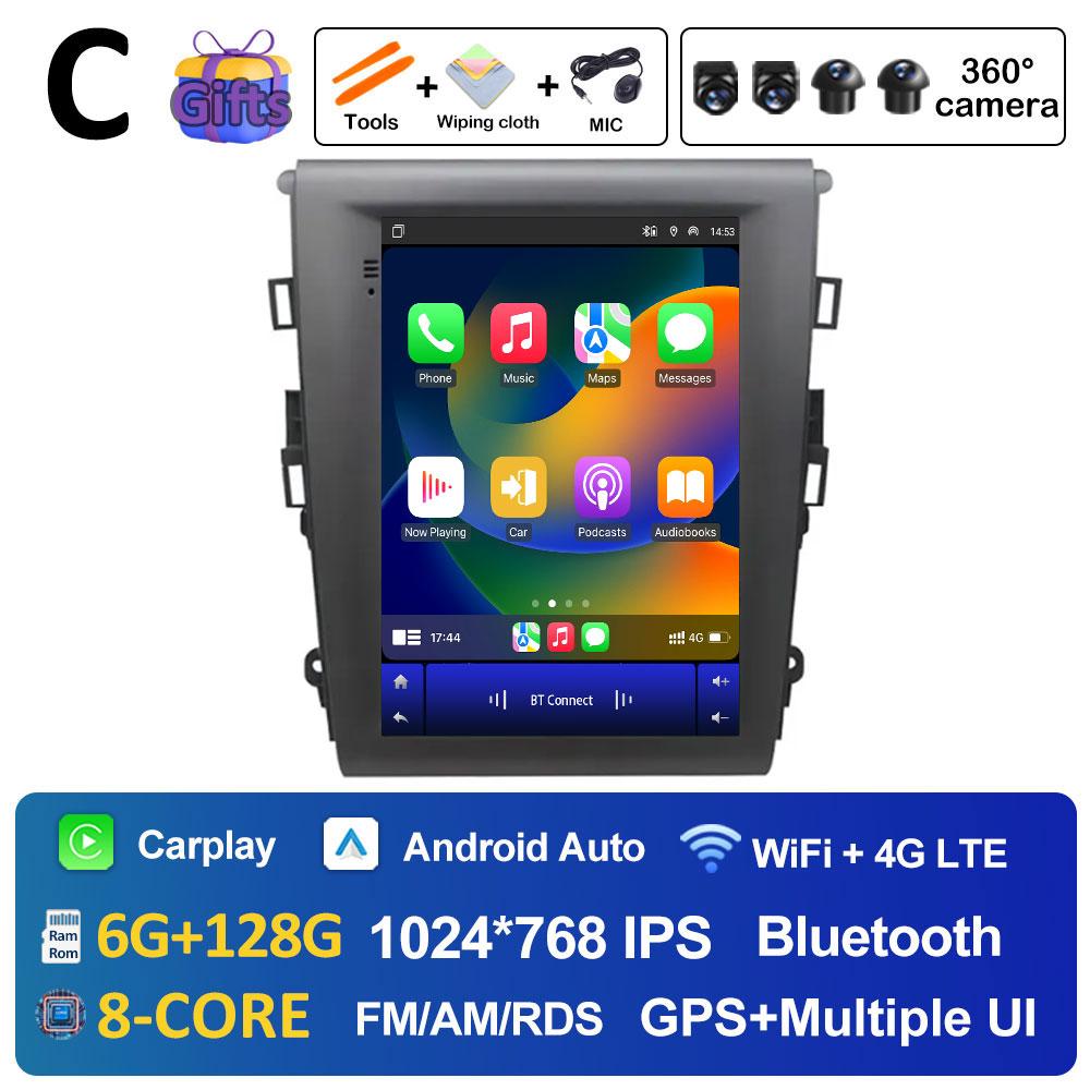 Смарт-система Android 14 для Ford Mondeo Fusion MK5 2013 2014 2015 2016 2017 2018 DSP Стерео Автомагнитола Вентилятор охлаждения Сенсорный экран