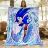 Sonic Outdoor Flannel Throw Blanket - HD Printed Lightweight Soft Warm All-Season Blanket for Sofa, Bed, Travel, Camping 1203019