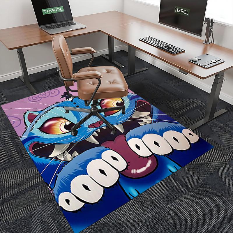 1pc Anime Cat with Crow Chair Mat - Office Desk Pad, Anti-Slip Carpet for Home Decor, Suitable for All Seasons, Perfect Gift for Anime Lovers.O099
