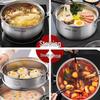 Суповая кастрюля Supor, маленькая, с красным кругом, из нержавеющей стали, серия "Мода"