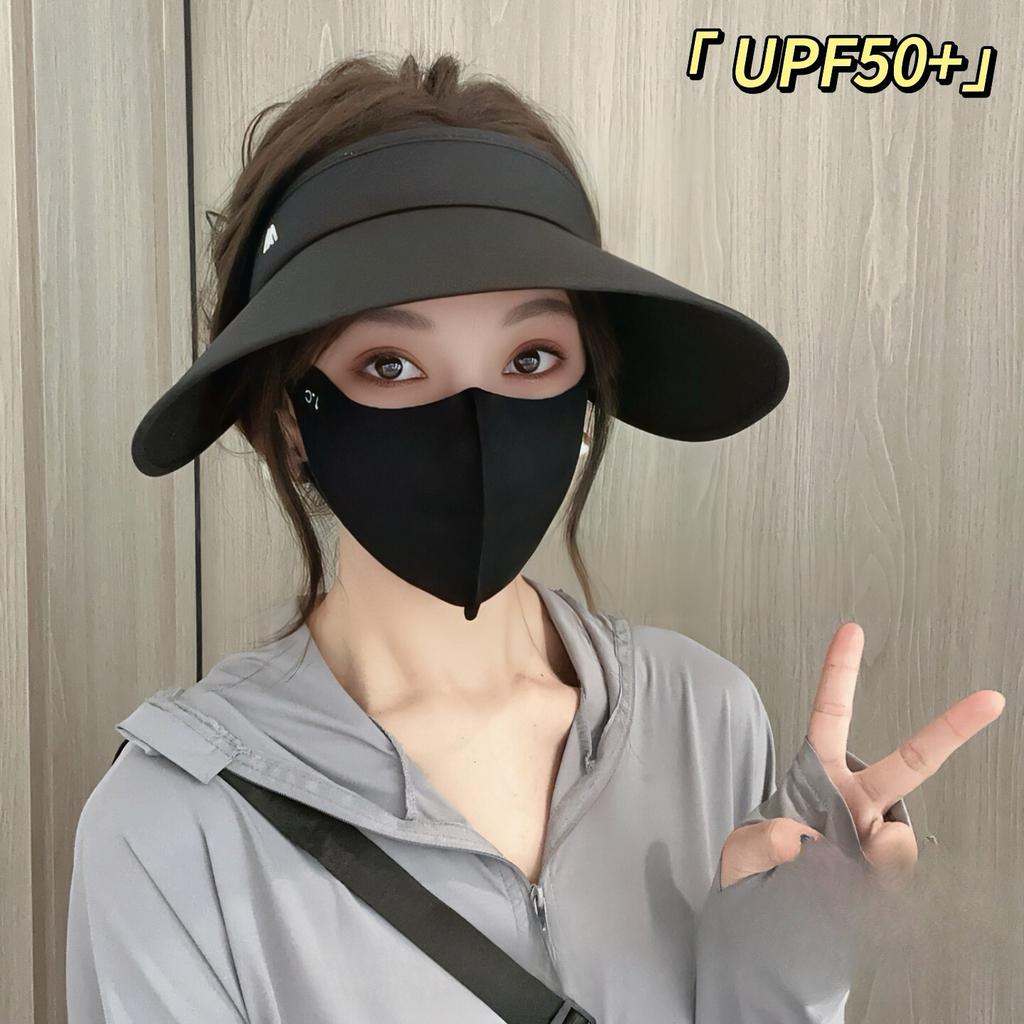 Летняя шляпа с широкими полями из ледяного шелка, шляпа с открытым верхом, женская уличная ультрафиолетовая портативная шляпа, складная шляпа от солнца