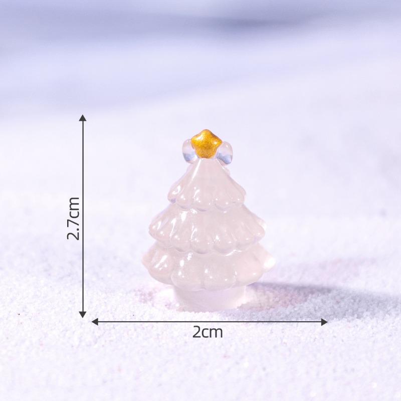 Микро-ландшафт Светящаяся Рождественская елка Снежный пейзаж Украшение Аксессуары Блайнд-бокс Миниатюрные украшения