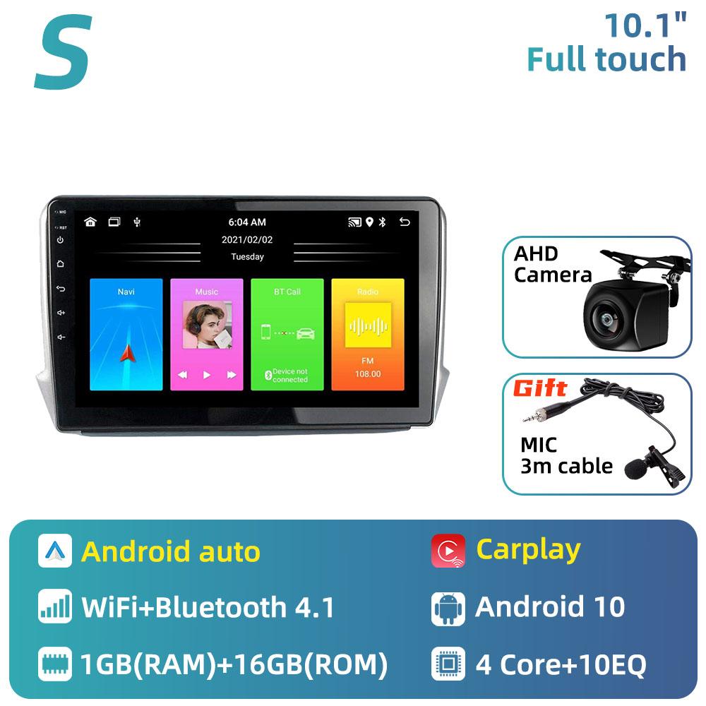 Для Peugeot 2008 208 2012-2018 Автомобильное радио 10,1-дюймовый экран Мультимедиа Навигация Головное устройство GPS Авто Аудиоплеер 2 Din Android Стерео