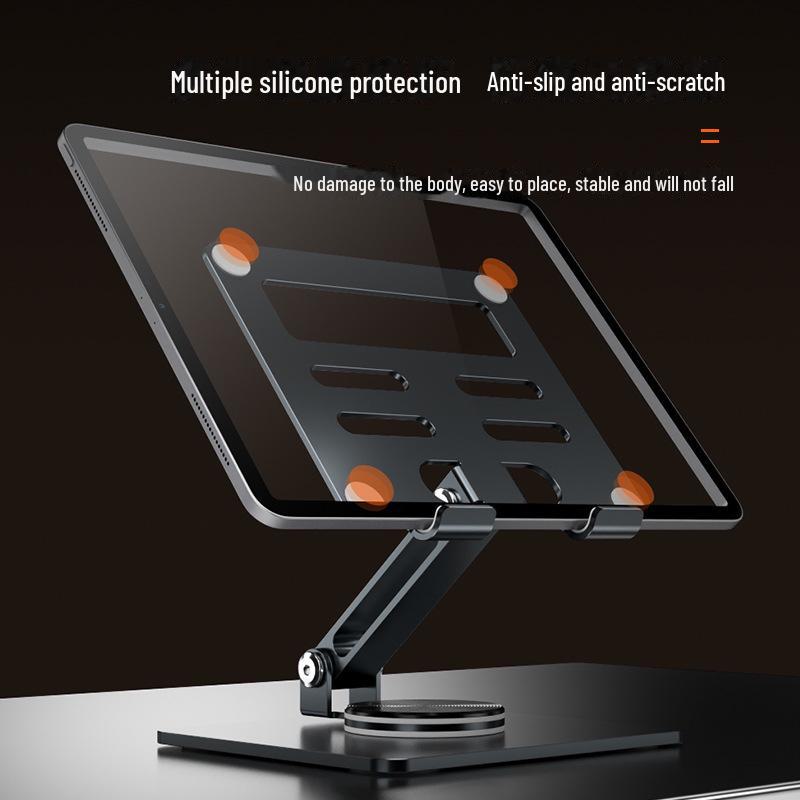 Вращающаяся на 360° металлическая подставка для планшета и телефона, складной настольный держатель для iPad