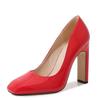 2024 Female Patent Leather Pumps Square Toe Spring Summer Women Shoes Elegant Square High Heels Thick Heel Big Size 43 44 45 46
