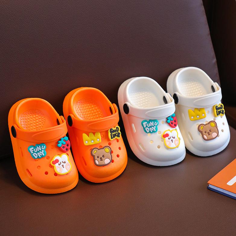 Летние детские тапочки Baotou с противоскользящими отверстиями, милые сандалии для девочек, сандалии для младенцев и маленьких детей