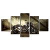 Модульные фотографии HD принты домашнего декора 5 шт. прикроватный фон настенное искусство мотоцикл холст живопись творческий постер