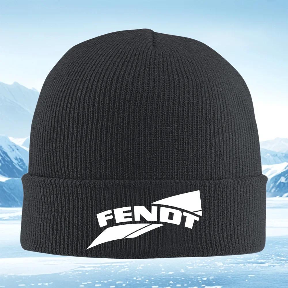 White logo with curved word and shapes Unisex Women Unisex Knitted Hat Beanie Pullover Cap Winter Thermal Warm Christmas Outd