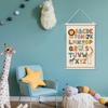 XIPLUM ABC Alphabet Poster Hanger Safari Nursery Wall Art Alphabet Artwork for Classroom Wall Decor Safari Jungle ABC Letters Hanging Banner Prints