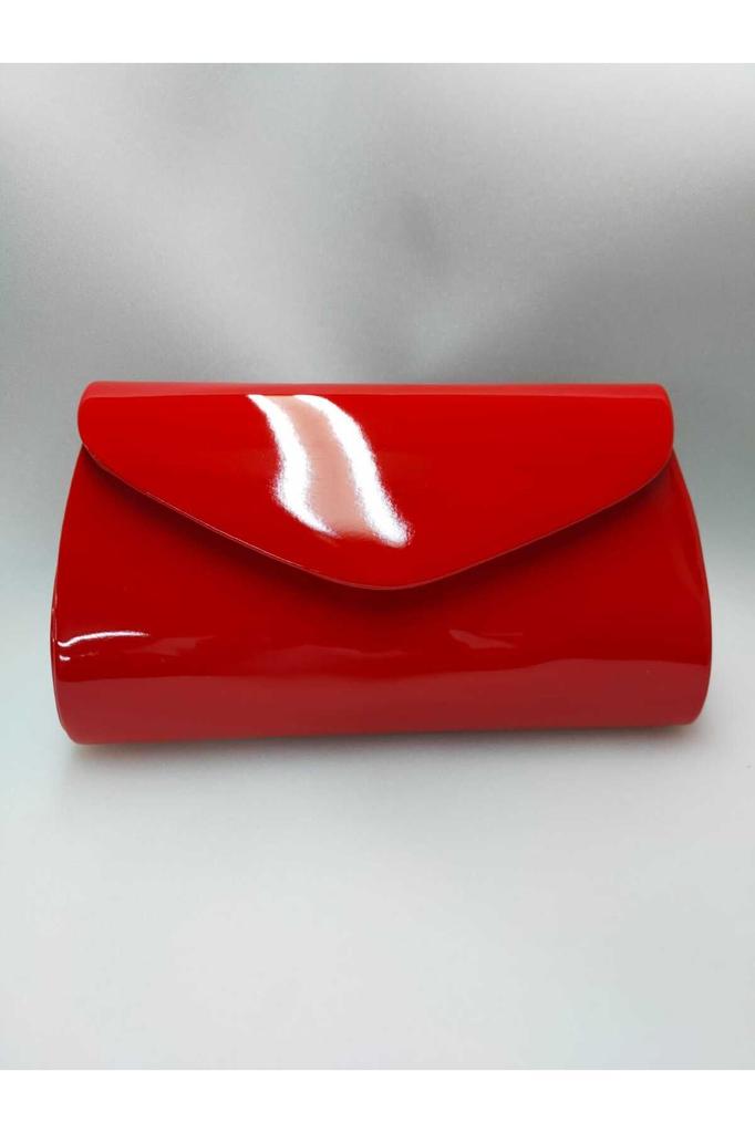 Women's Stylish and Useful Evening Dress Bag Red Patent Leather Evening Dress Bag