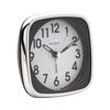 Hometime Square Alarm Clock - Sweep/Light/Snooze - Black