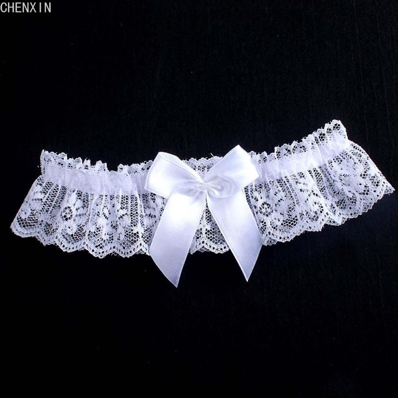 Wedding Garter Lace Floral Sexy Leg Garter Belt White Bowknot Bridal Lingerie Lace Leg Ring Loop Party Cosplay Suspender