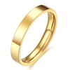 3mm Gold Color Filled Rings for Women Girls Stacking Stackable Band Thumb Pointer Finger Plain Ring Comfort Fit