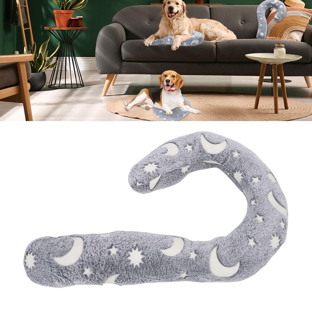Luminous Surface Pet Crescent Cushion Plush Pet Cuddle Cushion Pet Sleep Pad Dog Bedtime