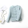 2026 Women's Lightweight Collarless Down Jacket - Long Sleeve, Windproof, Slim Fit, Plus Size, Autumn/Winter Outerwear.