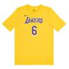 Nike NBA T-Shirt Los Angeles Lakers LeBron James 6 Comfortable Soft Lightweight Breathable Short Sleeve Kids Tops Gold 3Z2B7BCMW-LAK06