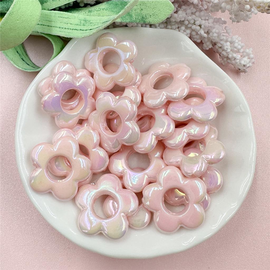 Иллюзорный цвет DIY 19 мм полые креативные акриловые бусины свободные бусины пятиугольные цветы модные для изготовления серег и ожерелья ювелирных аксессуаров 20 шт.