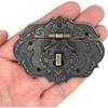 Antique Clasp Hasps Latches Vintage Bronze Decorative Hook Locks with Screws for Wooden Box Crafting Case Jewelry Chest Furniture