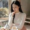 MelTing Brown Slim FiT Plain Round Neck Long Sleeve Inner T shirT