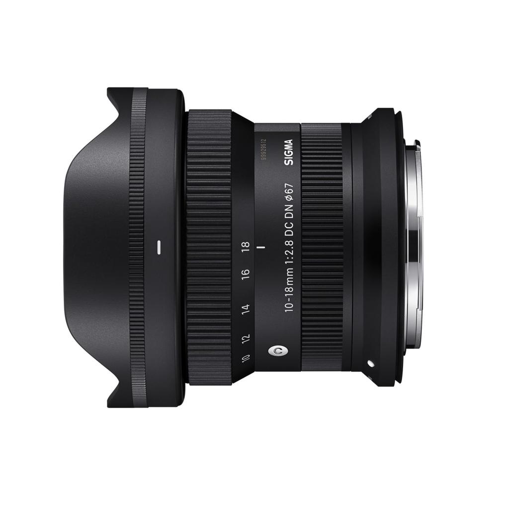 Sigma DC DN lens for Canon RF mirrorless 10-18mm F2.8 mount, zoom, wide-angle, APS-C camera, Contemporary.